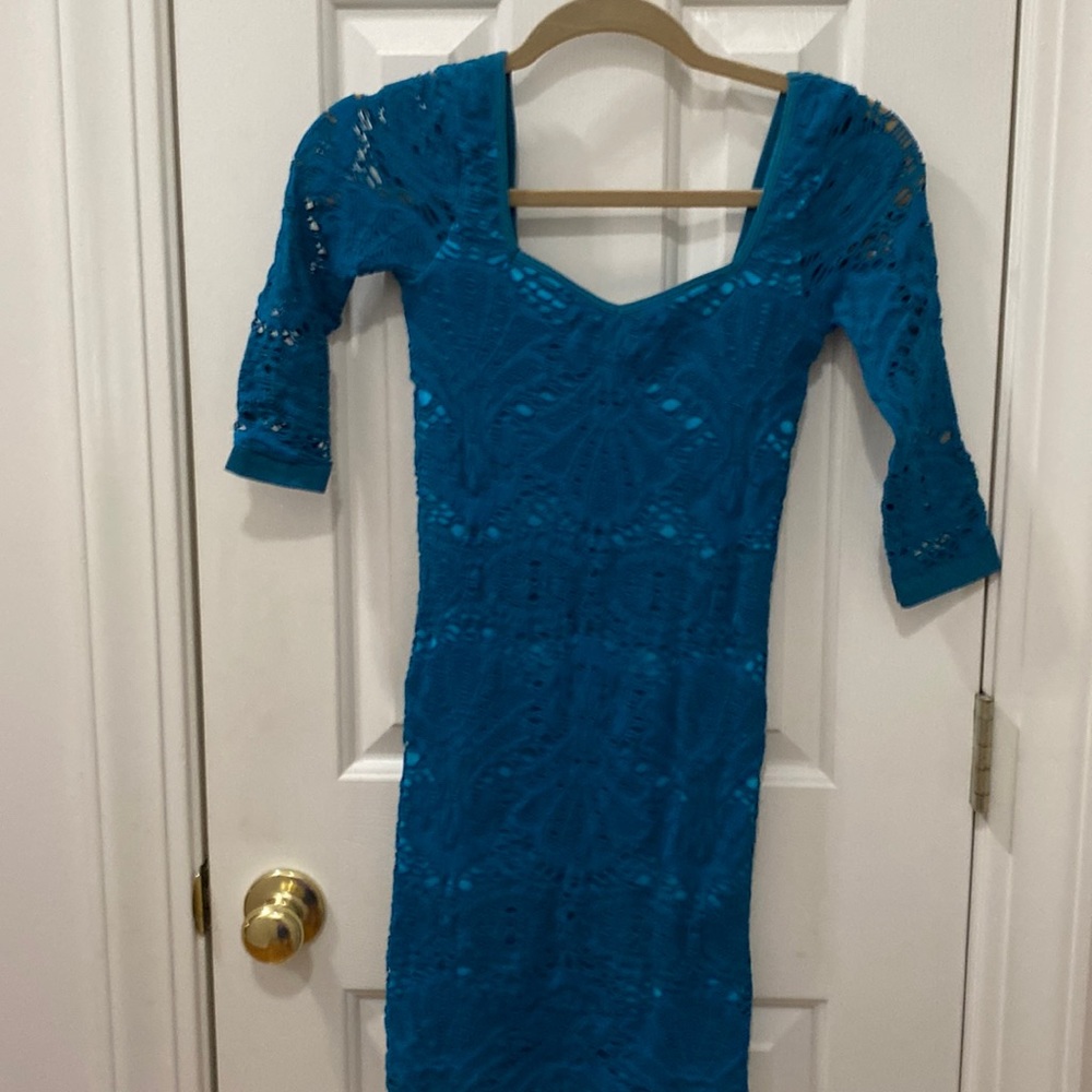 Small extra small dress tight fit in blue